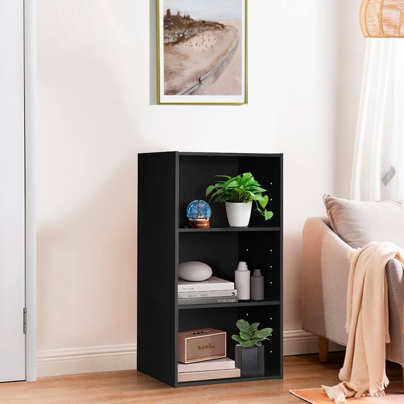 Gymax 2 PCS 3 Tier Open Shelf Bookcase Multi-functional Storage - See Details
