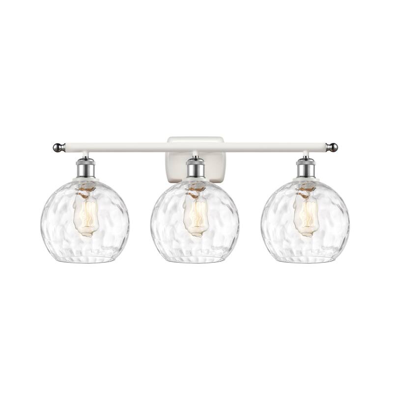Innovations Lighting 516-3W-13-26 Athens Vanity Athens 3 Light 26" - White and Polished Chrome / Clear Water Glass
