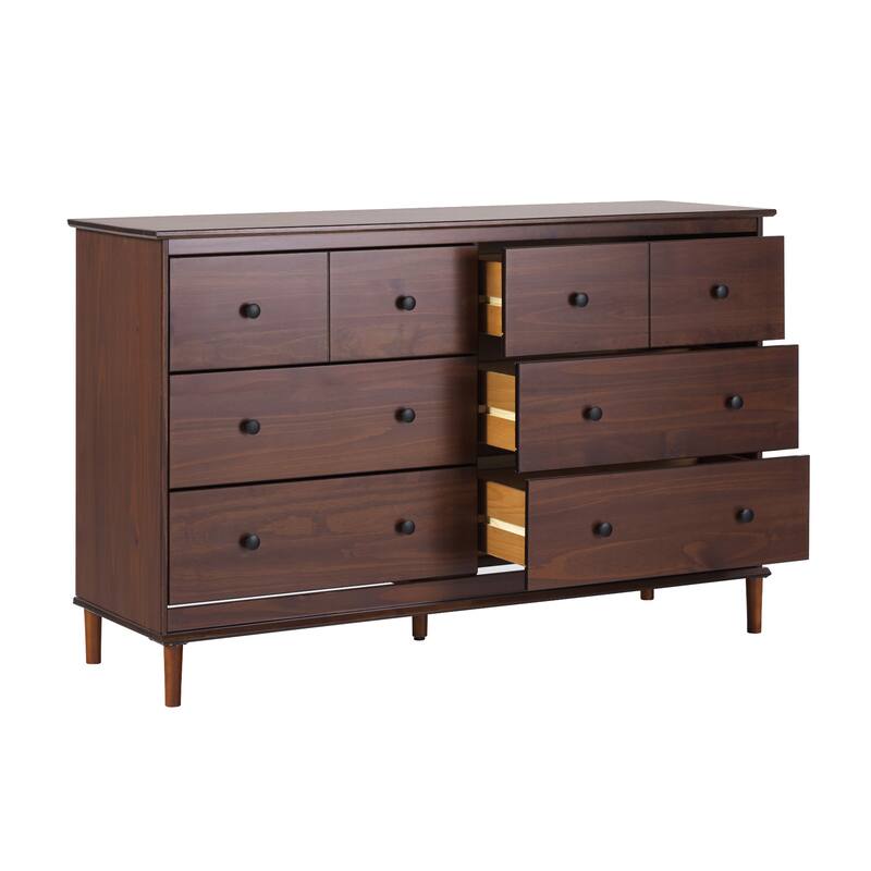Walker Edison Bullrushes 6-Drawer Solid Wood Dresser
