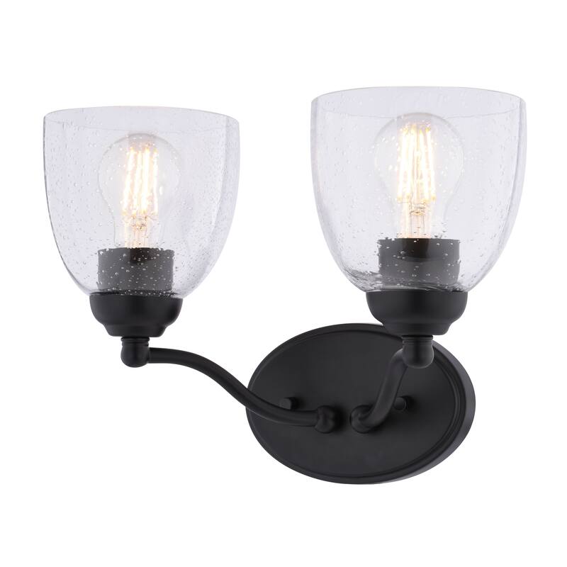 Bellwood Traditional Bathroom Vanity Wall Lighting Fixture, Glass Shade, Dimmable, LED Compatible, Over the Mirror Mount