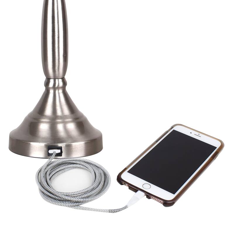 Sawyer 25" Metal Table Lamp with USB (Set of 2)