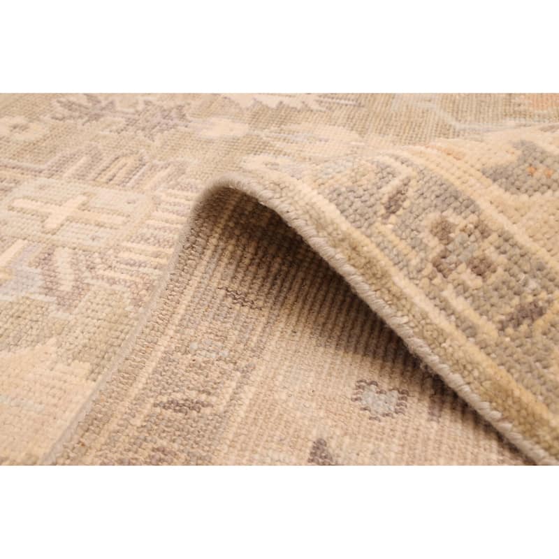 ECARPETGALLERY Hand-knotted Kavya Oushak Khaki, Sage Wool Rug - 9'0 x 12'0