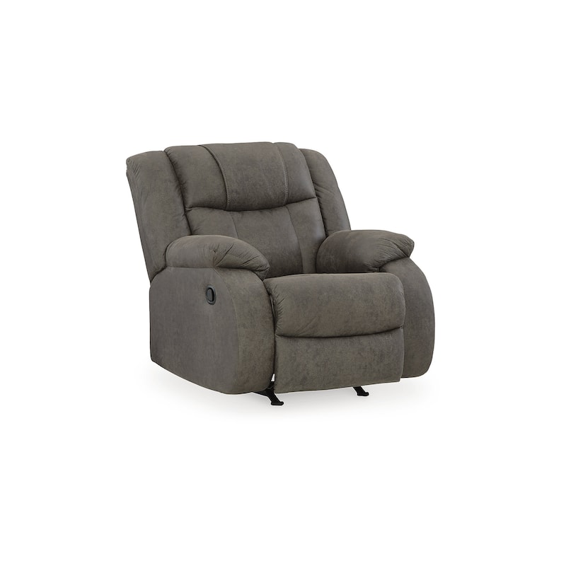 Signature Design by Ashley First Base Gunmetal Recliner