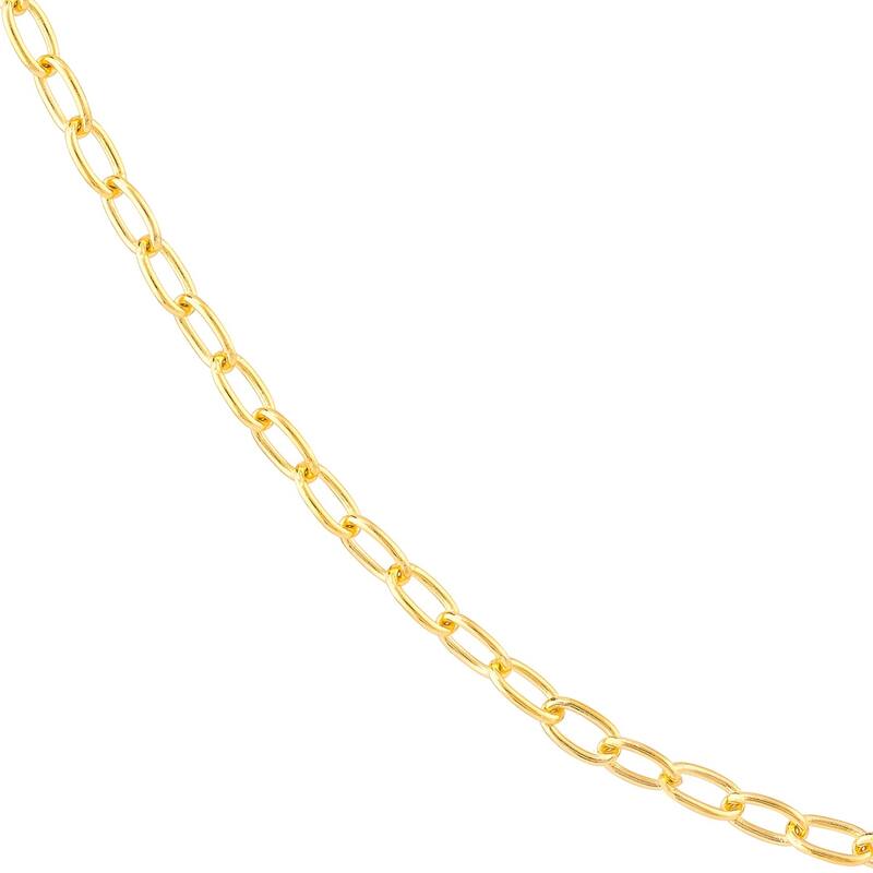 Curata 14k Yellow Gold 2.07mm Forzentina Chain Necklace With (Lobster)
