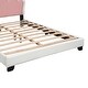 preview thumbnail 8 of 7, Full Size Upholstered Princess Bed with Crown Headboard , Solid Pine Wood Construction, Easy Assembly
