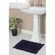 Home Weavers Modesto Collection Absorbent Cotton Machine Washable Bath Rug - 17"x24" - Navy