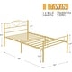 preview thumbnail 15 of 21, VECELO Modern Twin Size Metal Kids Bed Frame Without Box Spring, Twin Size Bed Set of 2