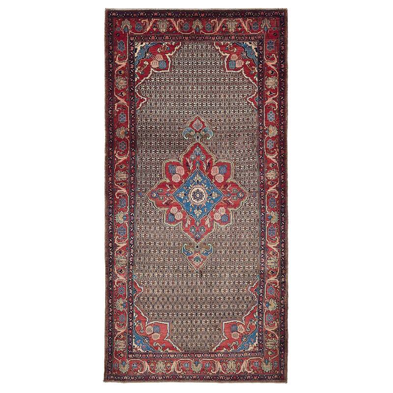 ECARPETGALLERY Hand-knotted Anatolian Vintage Brown Wool Rug - 4'11 x 10'4