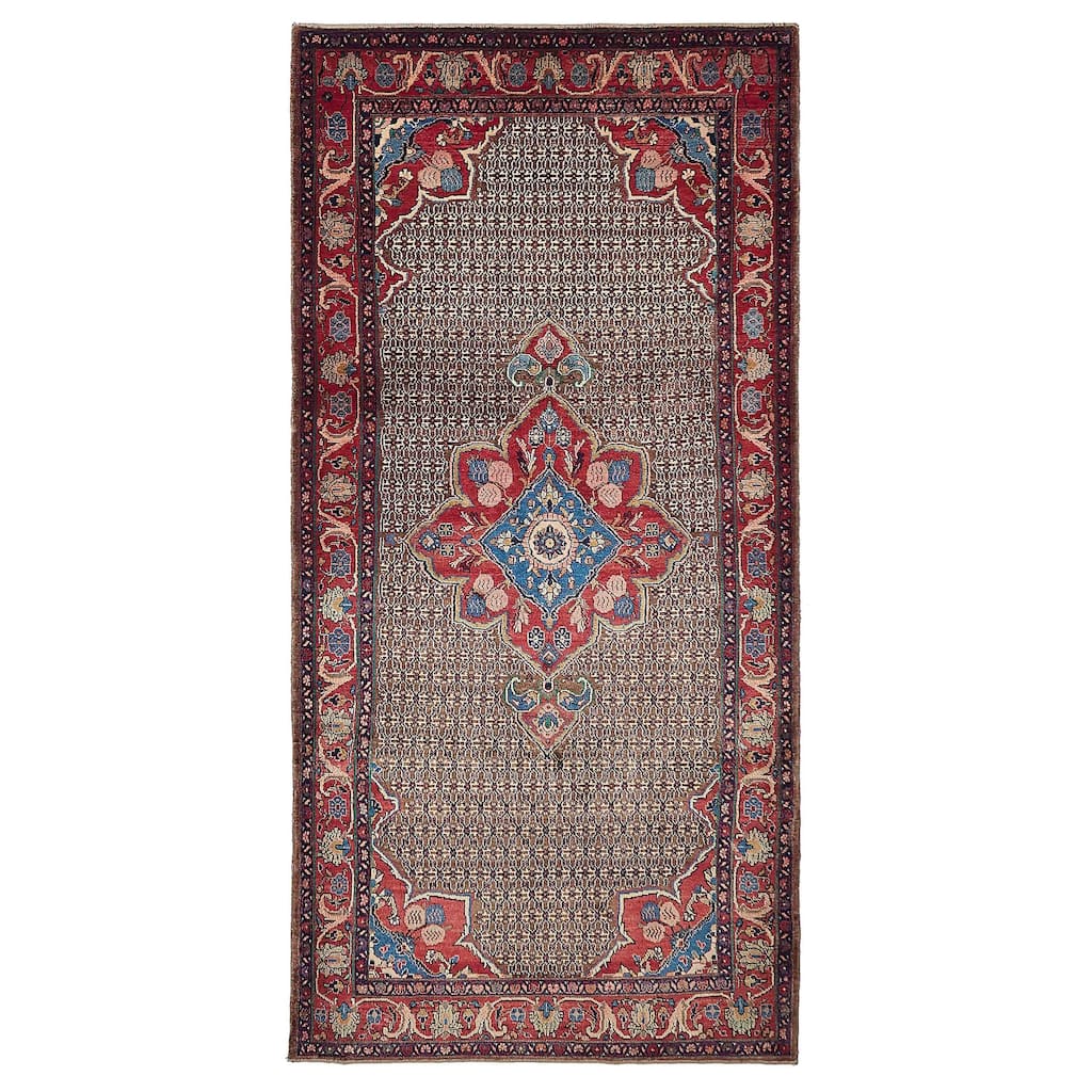 ECARPETGALLERY Hand-knotted Anatolian Vintage Brown Wool Rug - 4'11 x 10'4