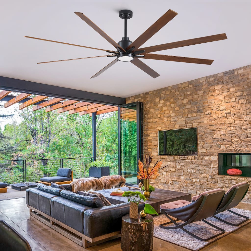 Modern Ceiling Fan Light with Lighting and Remote Control, 6 Speed Adjustment for Bedroom and Living Room