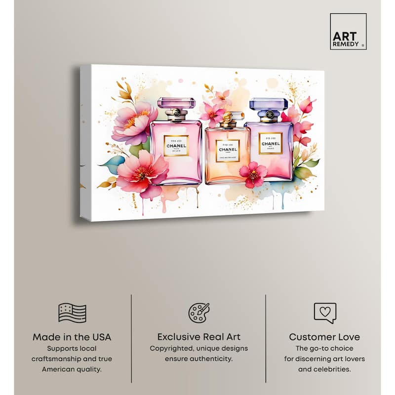 Floral Fragrance Canvas by Art Remedy, Gallery Wrapped