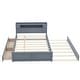 preview thumbnail 12 of 32, Versatile Queen Size Wood Storage Bed with LED and Trundle for Enhanced Comfort and Space Utilization