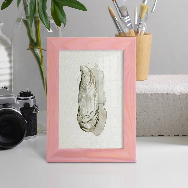 Oysters on the Bay I -Framed Print w/glass-Cherry Red