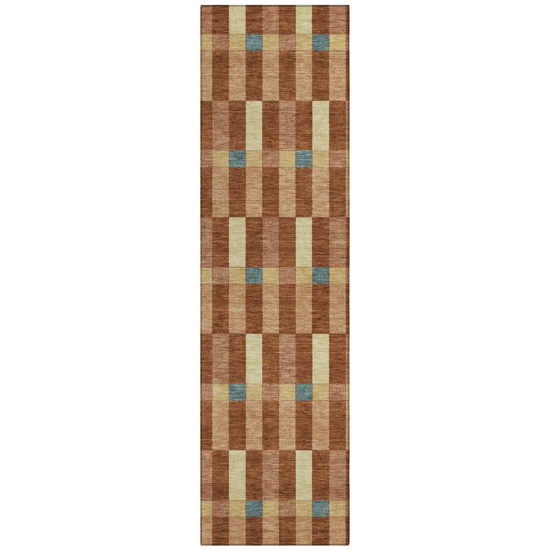 Machine Washable Indoor/ Outdoor Modern Chanute Chantille Rug