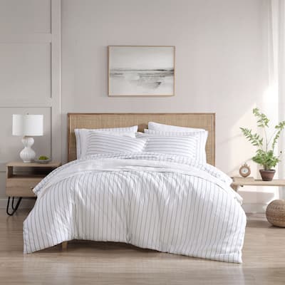 Stone Cottage Trenton Stripe Green Cotton Duvet Cover Set