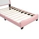 preview thumbnail 8 of 16, Cute Twin Size Upholstered Bed with Unicorn Shape Headboard, Platform Bed with Headboard and Footboard