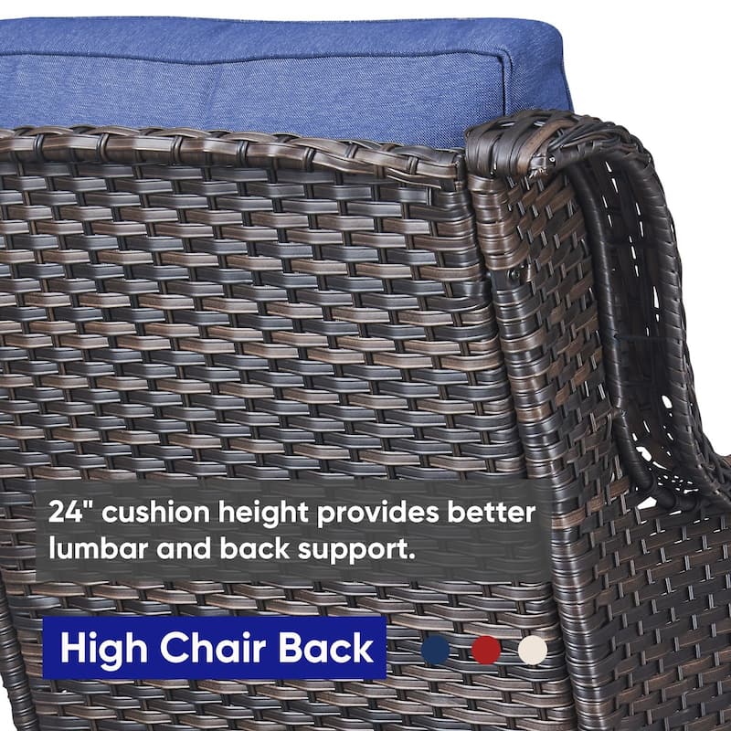 Gymojoy Stylish Patio Loveseat 2 Seat Sofa with Water-Resistant Olefin Cushions