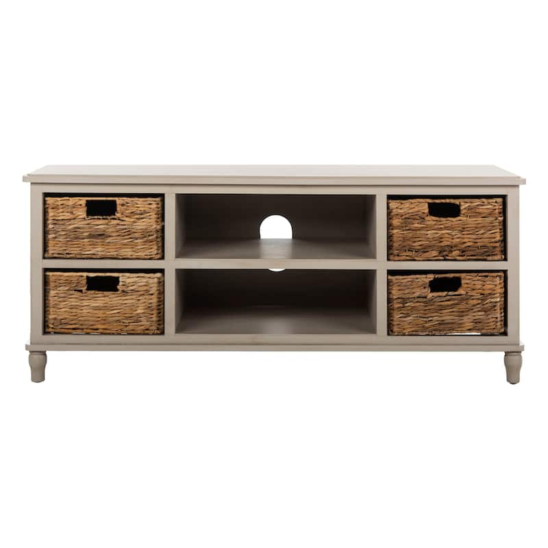 SAFAVIEH Rooney Vintage Grey 4-Drawer Storage 20" Entertainment Console - 47.2" x 15.7" x 20.1"