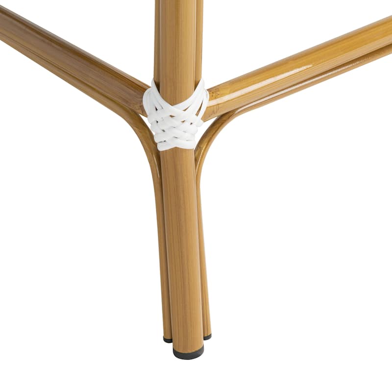 SAFAVIEH Outdoor Samara 30-inch Stacking Bistro Bar Stool (Fully Assembled) - 19Wx22Dx47H