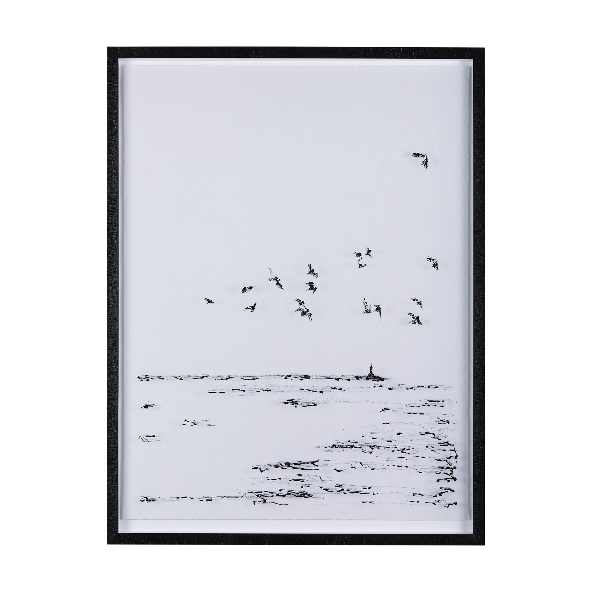Arriving I by Mercana Studio a Hand Embellished Textured Framed Art Print Matted under Glass