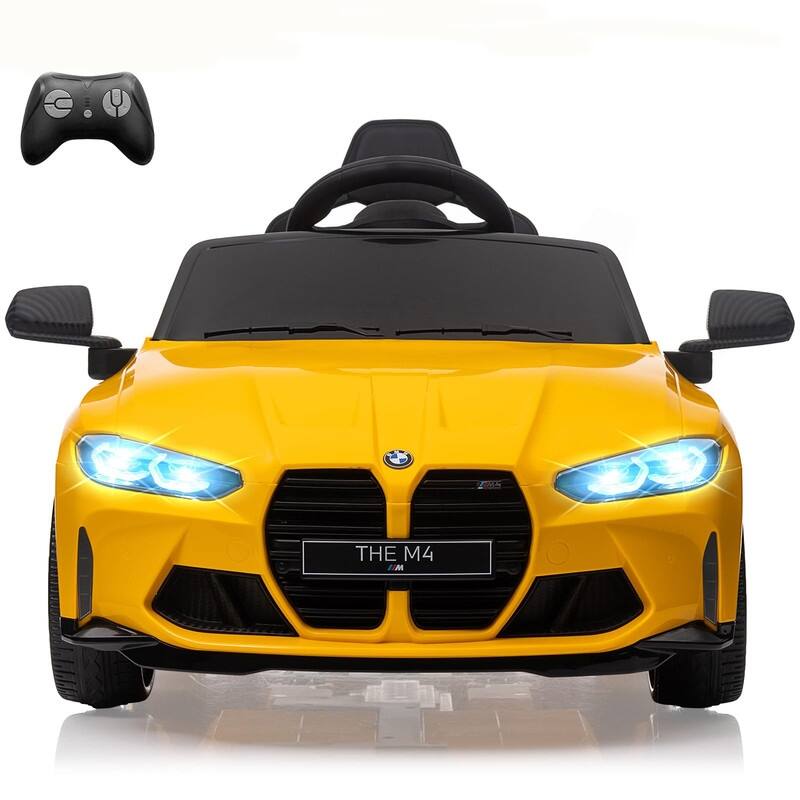 12V Toddler Electric Vehicle,Sports Car with Remote Control - Yellow