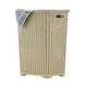 preview thumbnail 22 of 23, Superio Plastic Wicker Laundry Hamper with Lid Large Capacity - Capacity: 60l