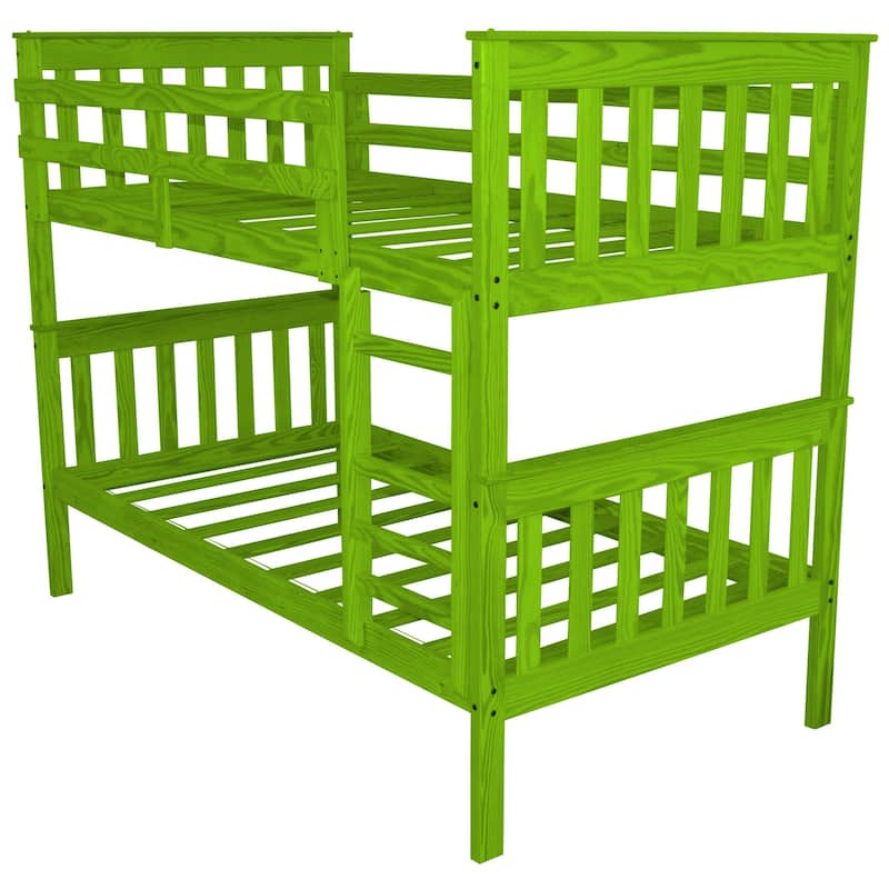 Pine Twin Mission Bunkbed - Lime Green