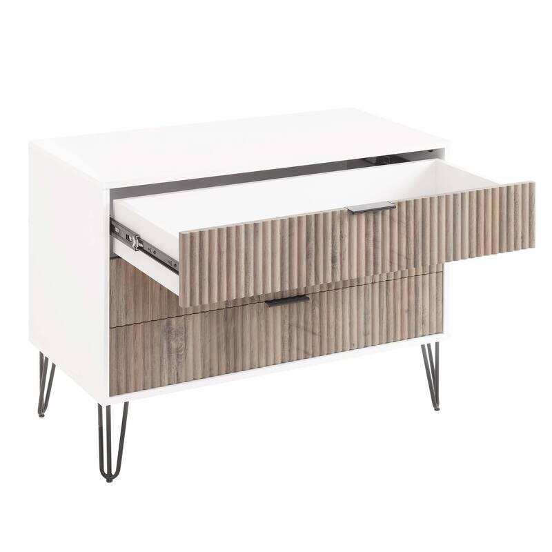 Manhattan Comfort 2-Piece Dumbo Modern Standard 3-Drawer Dresser Nightstand Set
