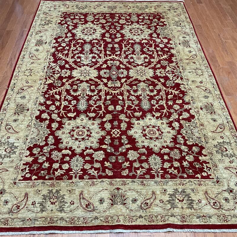 HERAT ORIENTAL Handmade Oushak Wool Rug - 6' x 9'2"
