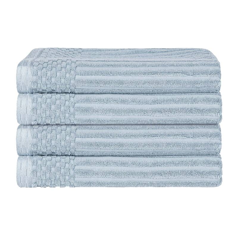 Superior Ribbed Cotton Absorbent Heavyweight Bath Towel Set