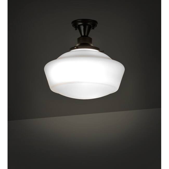 Meyda Tiffany 240369 Revival Schoolhouse 16" Wide Semi-Flush Ceiling