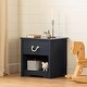 preview thumbnail 17 of 15, South Shore Navali 1-Drawer Nightstand Blue