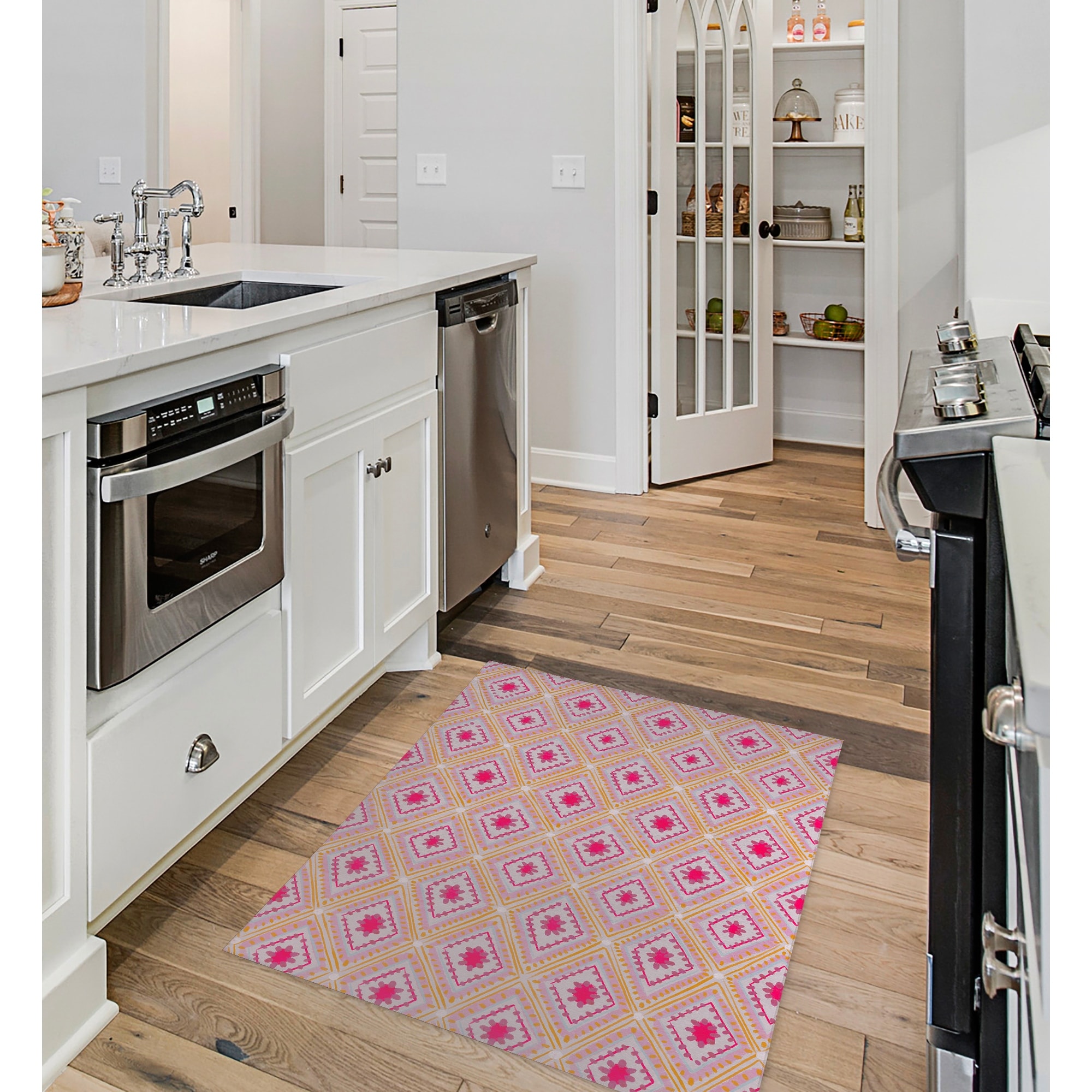 Blue Bird Boho Anti-Fatigue Kitchen Mat - Laural Home