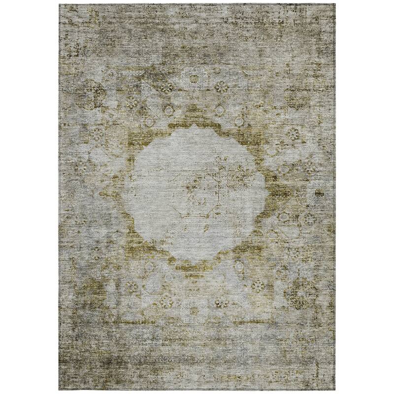 HomeRoots Oriental Traditional Rectangle Outdoor Rug