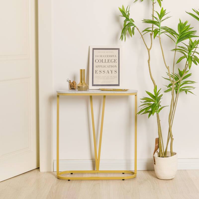 Narrow Side Table with Shelf, 25-inch Tall End Table for Small Space