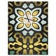 preview thumbnail 2 of 9, Designart 'Ethnic Floral Geometric Ornament' Oversized Contemporary Wall CLock