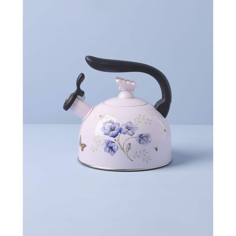 Lenox Butterfly Meadow Tea Kettle, Enamel 2.5-Quart