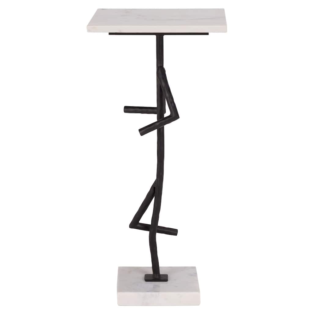 SAFAVIEH Home Warso Marble Side Table - 11"W x 11"D x 24"H