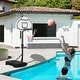 preview thumbnail 10 of 13, Aosom Portable Swimming Pool Basketball Hoop, 30 Inch Backboard with a Telescoping Height & All-Weather Build