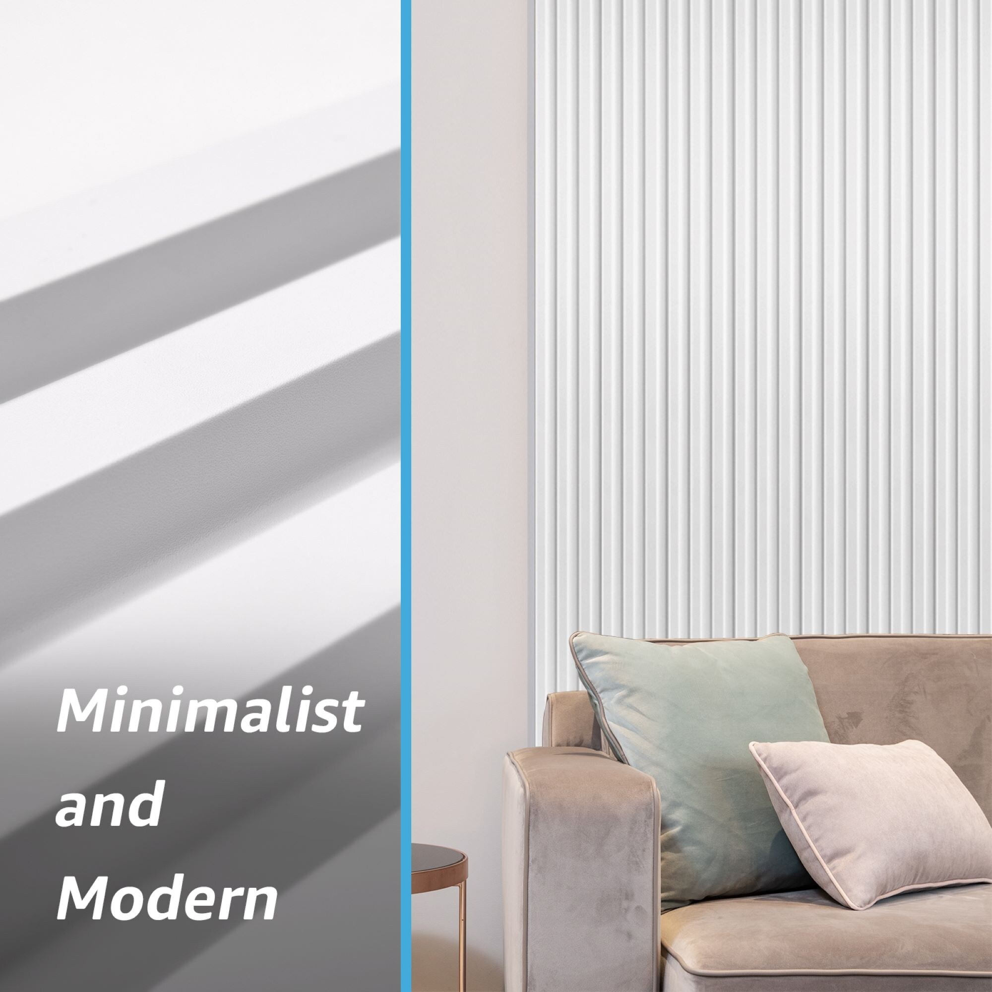 Art3d 96'' x 6'' Slat Wall Panels,WPC Acoustic Wall Cladding