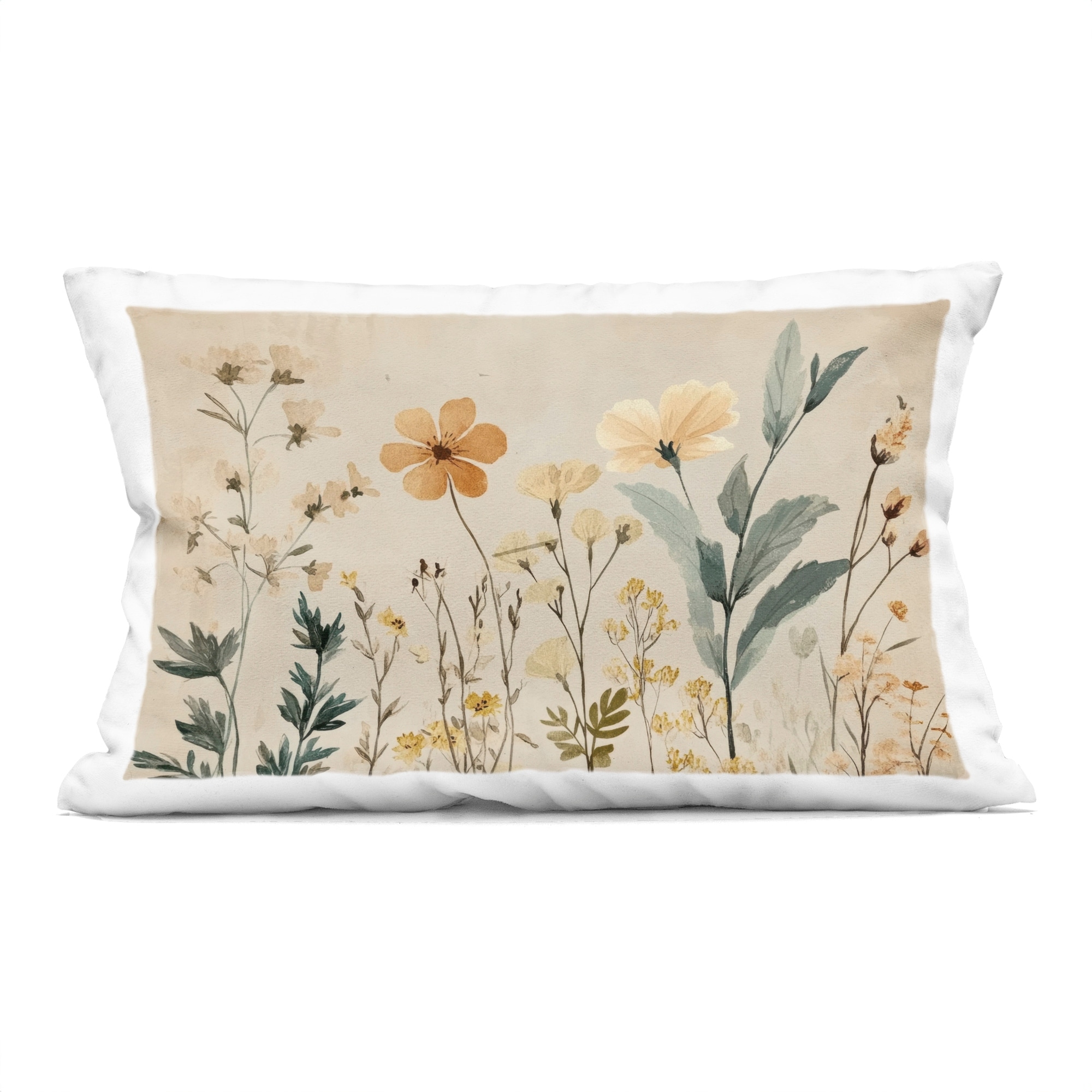 Stupell Free Flowers Foliage Decorative Printed Throw Pillow Design by Petal Prints Design