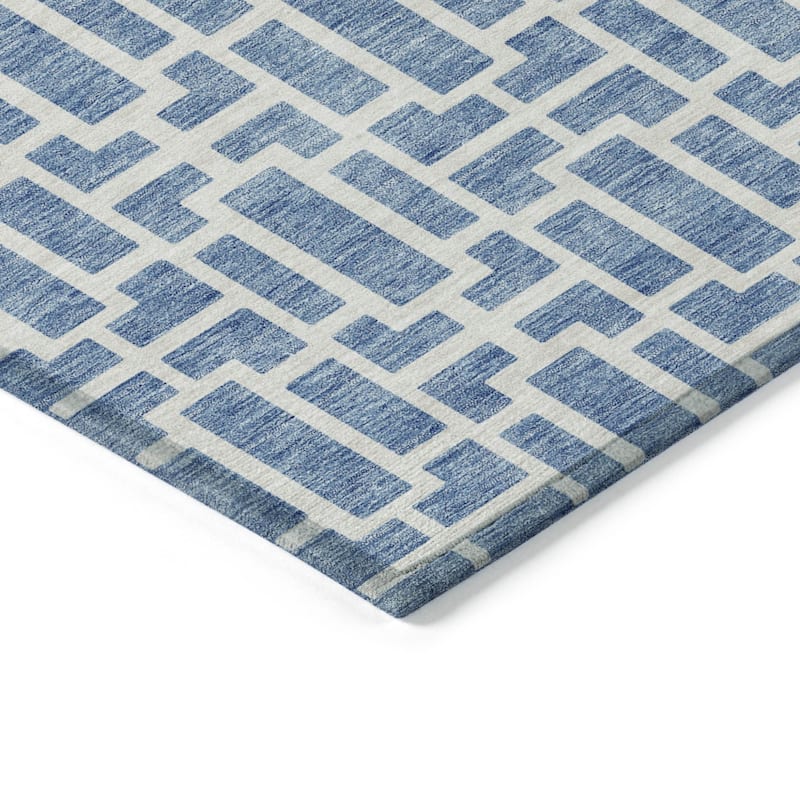HomeRoots Geometric Transitional Rectangle Outdoor Rug