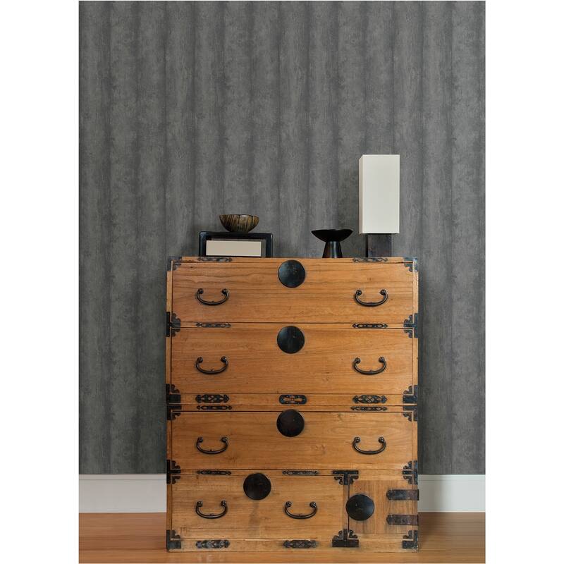 Advantage Flint Grey Wood Wallpaper