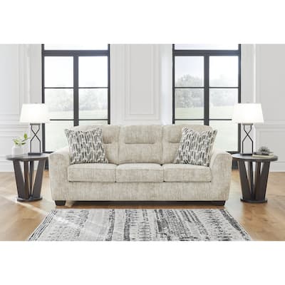 Signature Design by Ashley Lonoke Parchment Sofa - 90"W x 38"D x 40"H