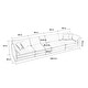 preview thumbnail 39 of 162, Cloud Chenille Upholstered Modular Sectional Sofa with DIY Combination Design