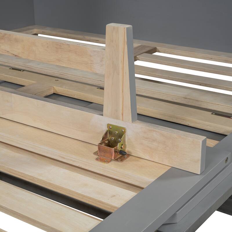 Foldable Murphy Bed with Large Drawers, USB Ports and Outlets