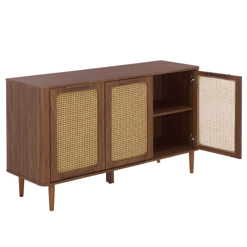 SAFAVIEH Home Brey 3-Door Sideboard/TV Stand - 55"W x 18"D x 32"H