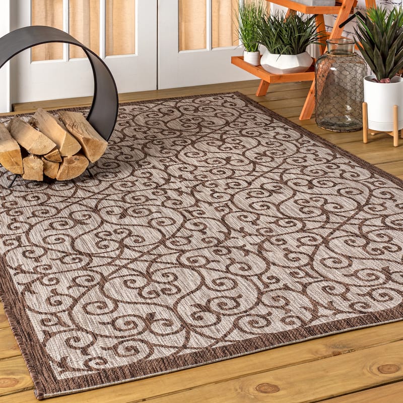 JONATHAN Y Ourika Textured Weave Indoor/Outdoor Area Rug