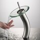 preview thumbnail 2 of 28, KRAUS Waterfall Vessel Bathroom Faucet Satin Nickel w/ Pop Up Drain