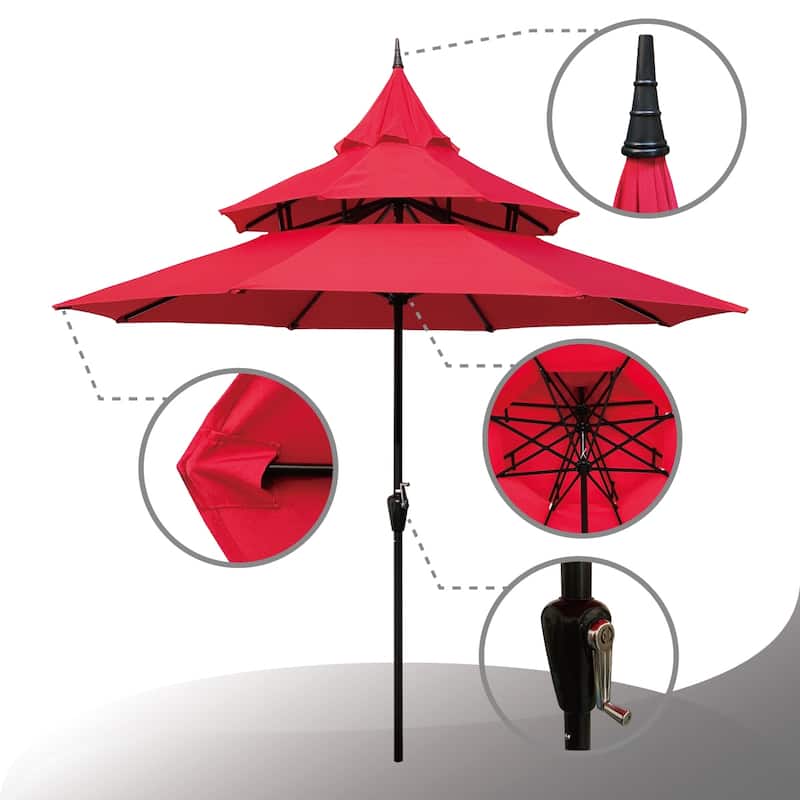 Maypex 9-foot Pagoda Market Umbrella